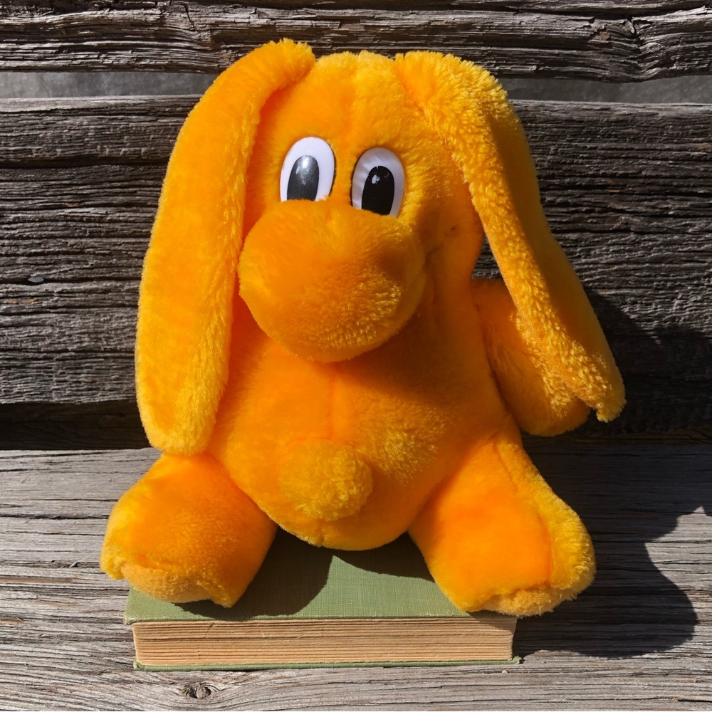 💛Vintage Yellow Kodak Kolorkins plushie Klakki 1989 80s stuffed animal plush toy
